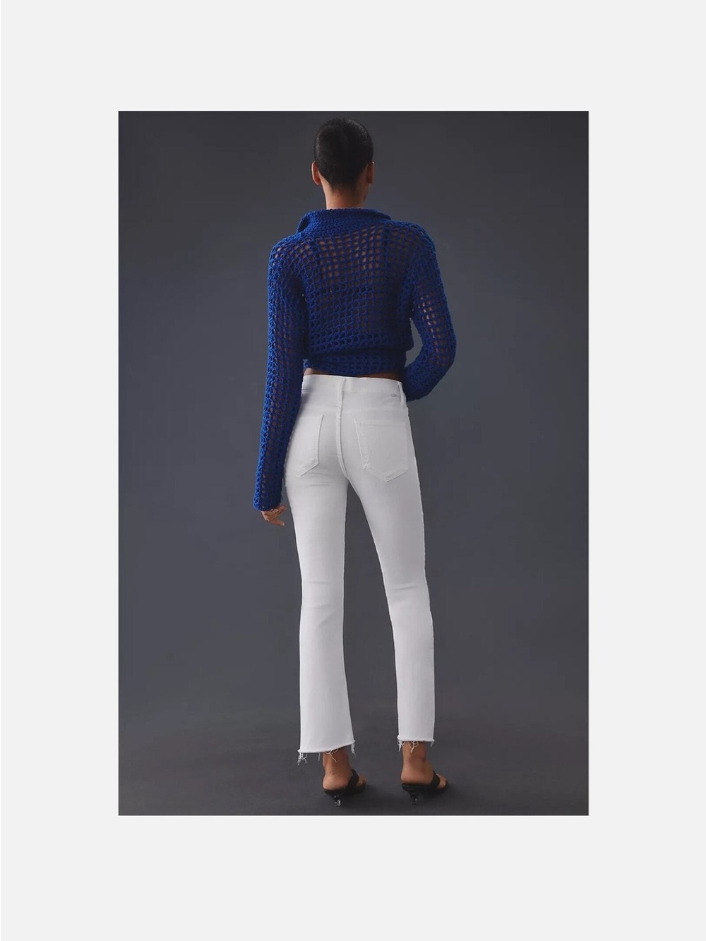 MOTHER insider crop step fray in glass slipper